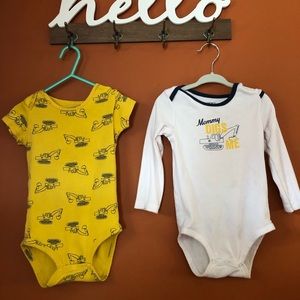 24 M Bundle (Two onesies + pants)